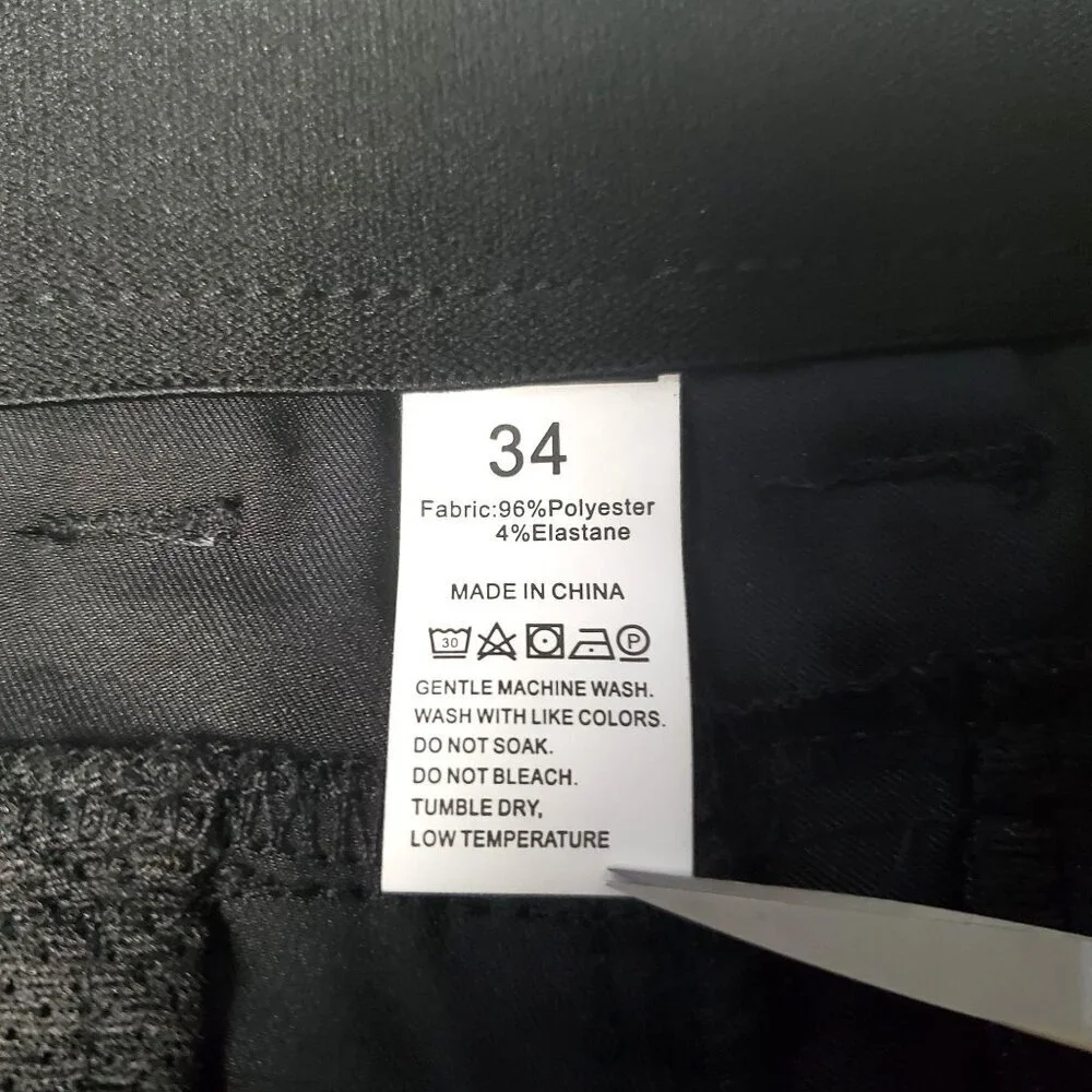 Mens Black Stretch Golf Shorts Size 34